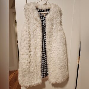Michael Kors Cream Faux Fur Vest